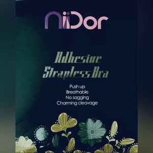 NIB NiiDor Adhesive Strapless Push Up Breathable Natural Charming Cleavage